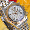Breitling Chronomat Evolution 18K Rose Gold/Steel White Dial C13356 - NeoFashionStore