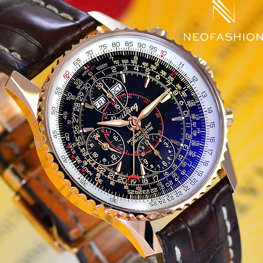 Breitling Navitimer Montbrillant Datora Limited 18K Rose Gold R21330 - NeoFashionStore