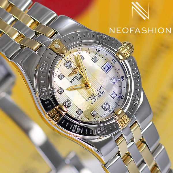 Breitling Starliner Ladies 18K/SS Gold MOP Diamond Dial B71340 - NeoFashionStore