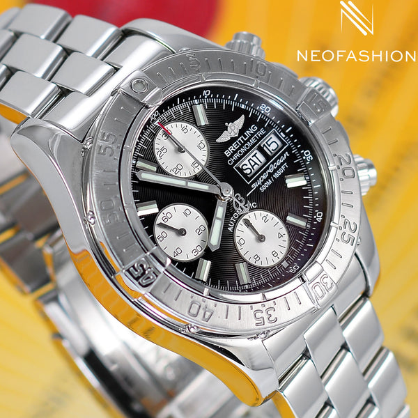 Breitling Superocean Chronograph Black Diver Mens Watch A13340 - NeoFashionStore