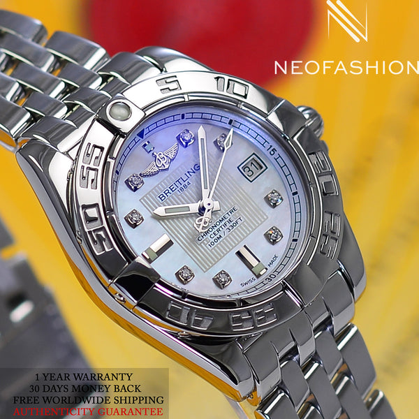 Breitling Galactic Lady 32 Factory Diamond MOP Dial A71356 - NeoFashionStore