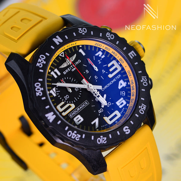 Breitling ENDURANCE PRO 44mm with Yellow Strap Black Dial X82310