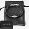 Sekora Mens Italian Nappa Leather Bracelet Black Hand Made - NeoFashionStore
