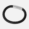Sekora Black Braided Nappa Leather Bracelet - NeoFashionStore