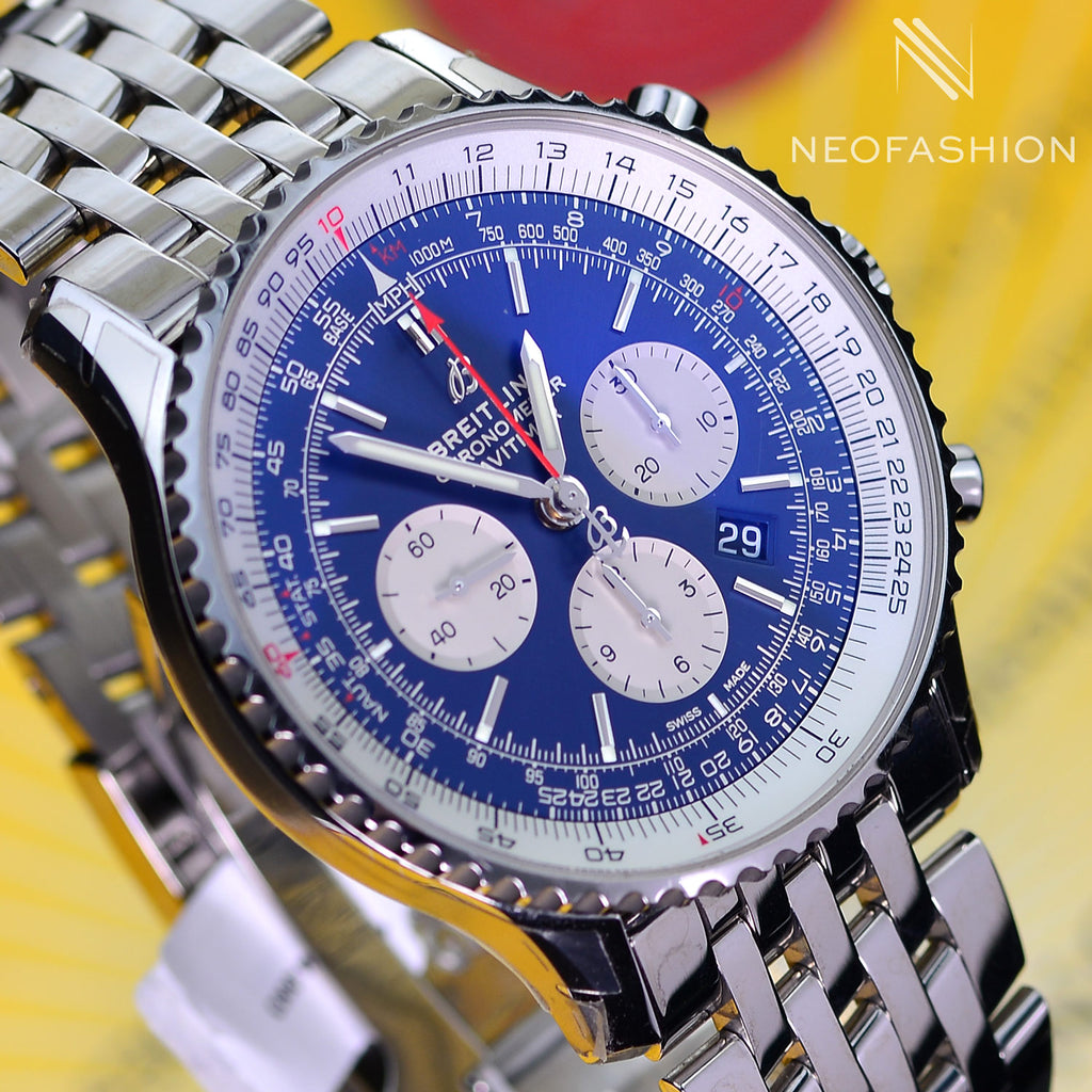 Breitling Navitimer B01 Chronograph 46mm Blue Dial Watch AB0127