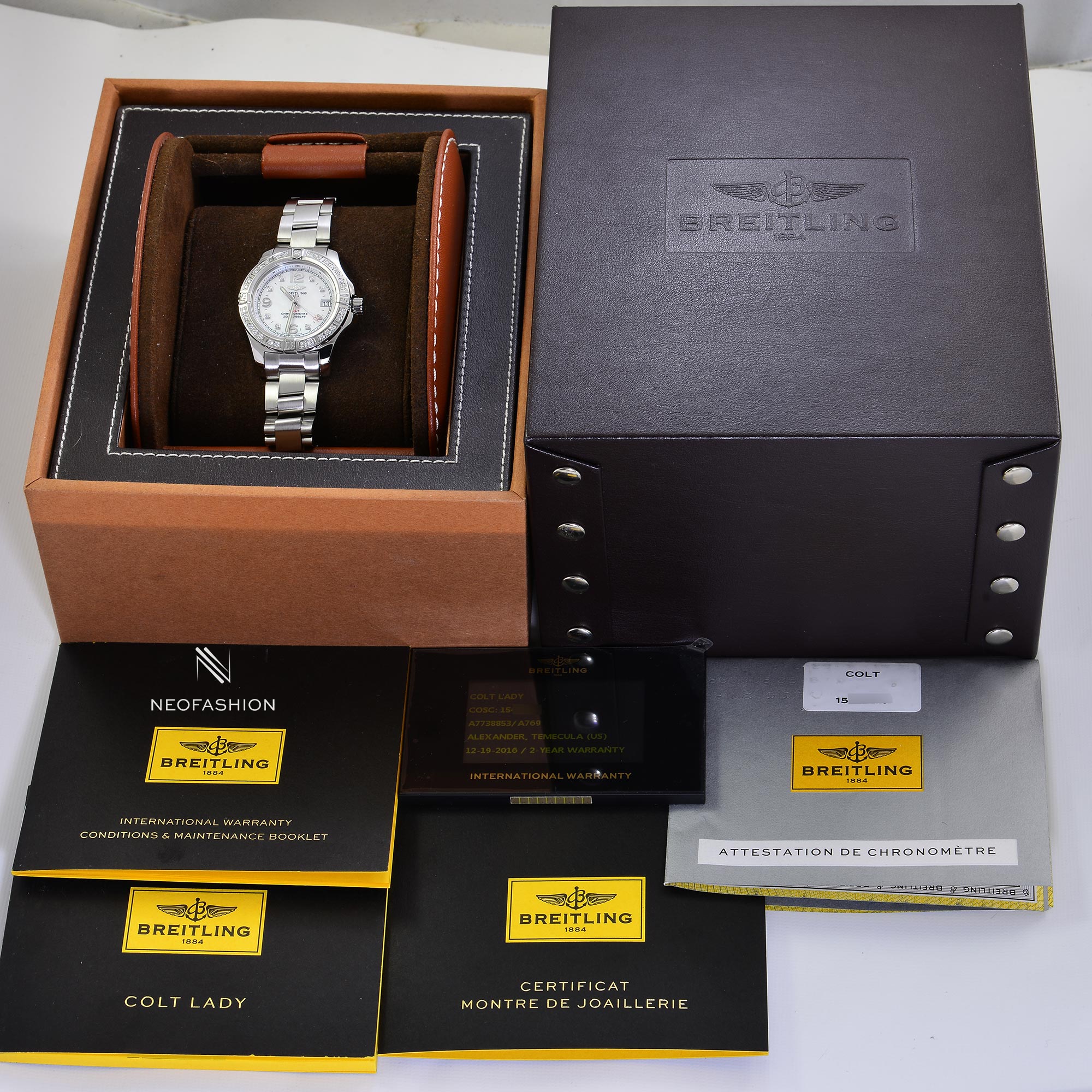 Breitling Colt Oceane Lady MOP dial Diamond Bezel A77388 Alex A