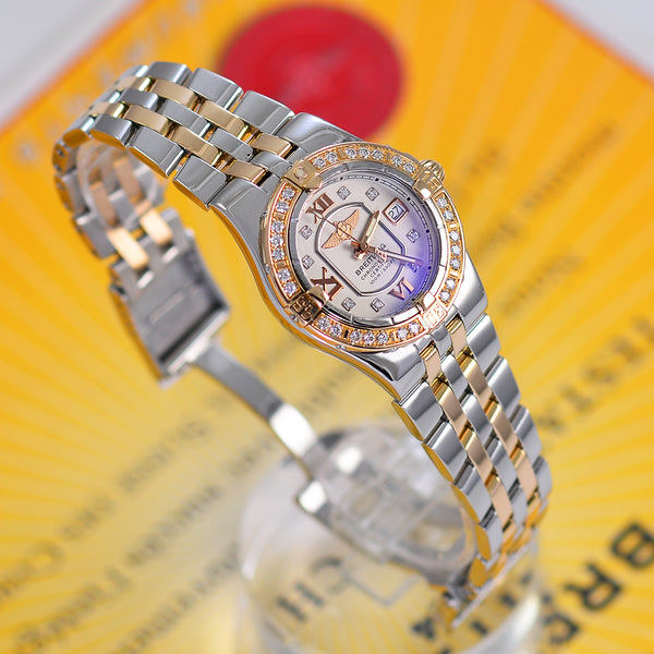 Breitling Starliner Ladies Factory Diamonds 18K Rose Gold/Steel C71340 - NeoFashionStore