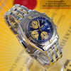 Breitling Chronomat 18K Gold & Steel Blue Dial B13050﻿ - NeoFashionStore