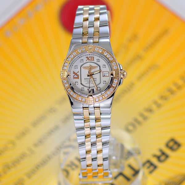 Breitling Starliner Ladies Factory Diamonds 18K Rose Gold/Steel C71340 - NeoFashionStore