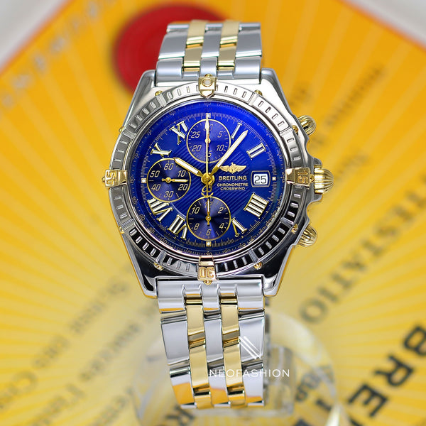 Breitling Crosswind 18K Gold/Stainless Steel Blue Dial B13355 - NeoFashionStore