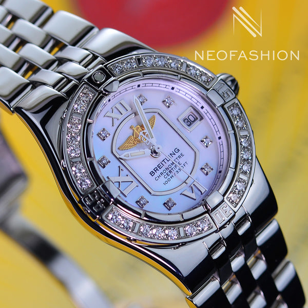 Breitling Starliner Ladies MOP Factory Diamond Dial & Diamond Bezel A71340