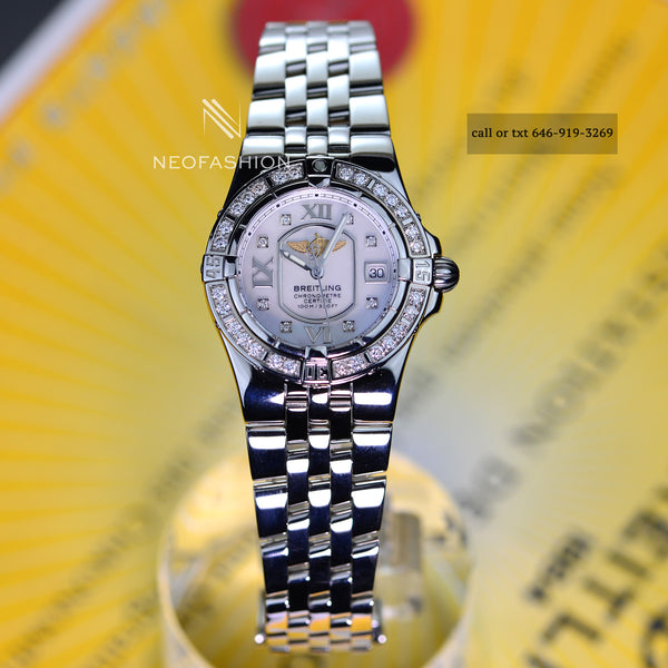 Breitling Starliner Ladies MOP Factory Diamond Dial & Diamond Bezel A71340