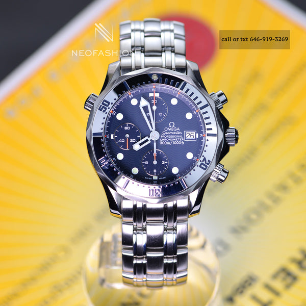 Alex2598 Omega Seamaster Chronograph Stainless Steel Blue 300m 2598.80.00 - Alex A
