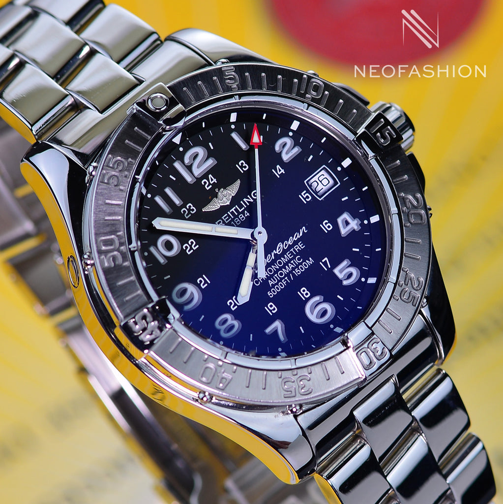 Breitling Superocean Automatic Black Dial Divers 1500m Watch A17360