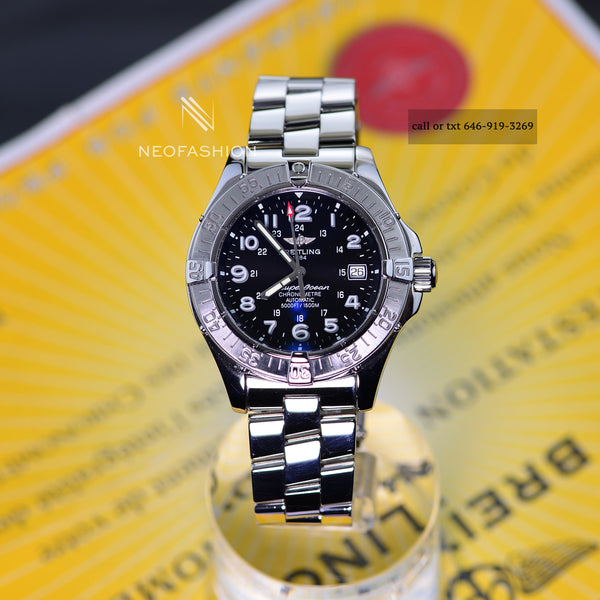 Breitling Superocean Automatic Black Dial Divers 1500m Watch A17360