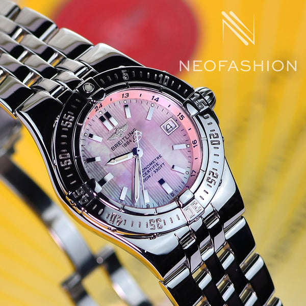 Breitling Chronomat B01 41mm Pink MOP Dial Diamond Bezel Limited 100pc -  Neofashion