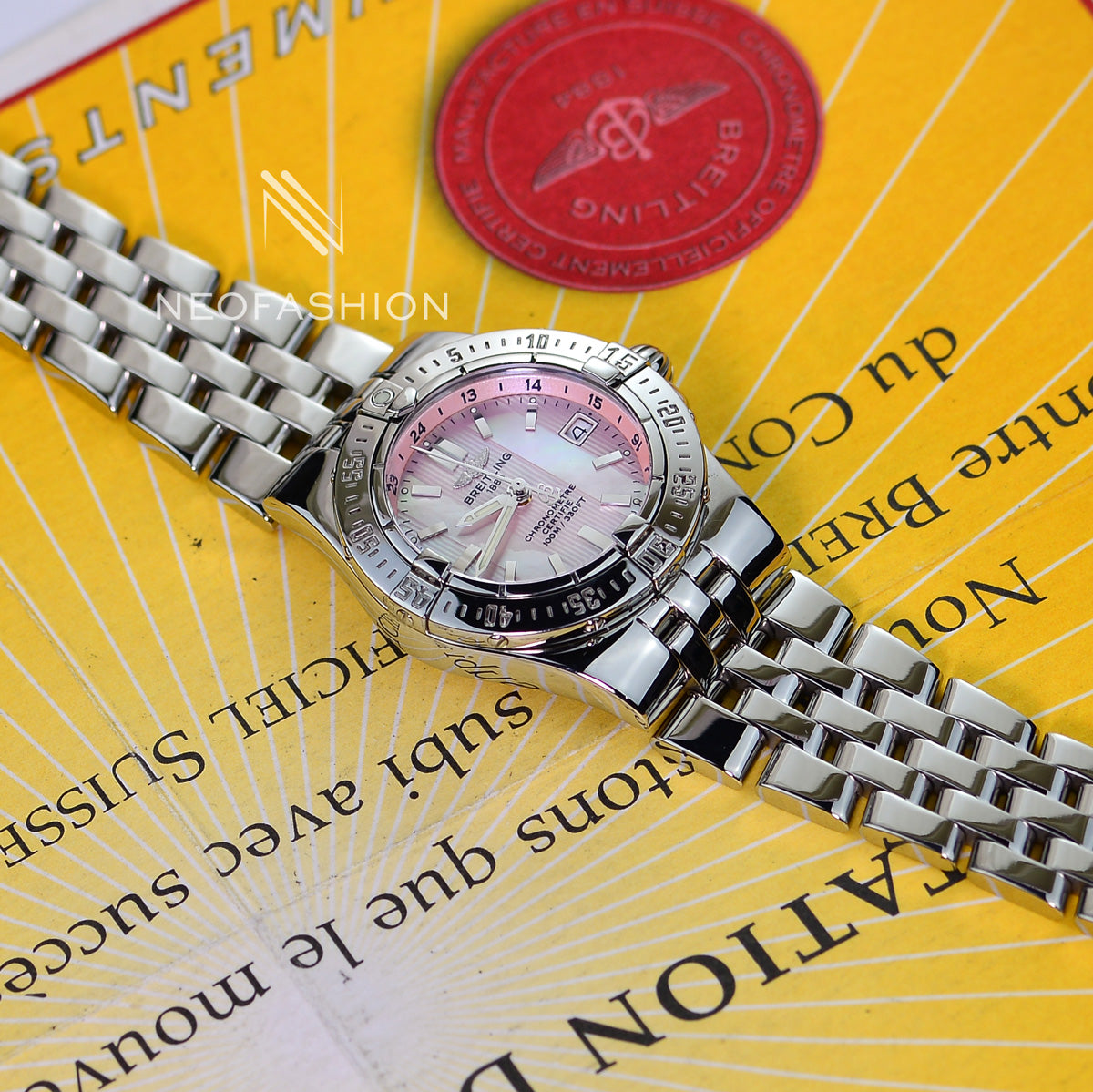 Breitling Starliner Ladies Factory Gold Diamond Dial B71340 DAN
