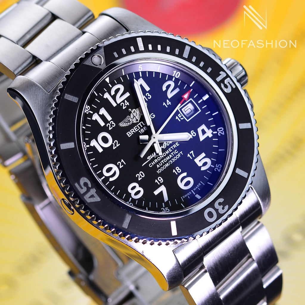 Breitling Superocean II 44mm Dive 3,300 ft Black Dial A17392