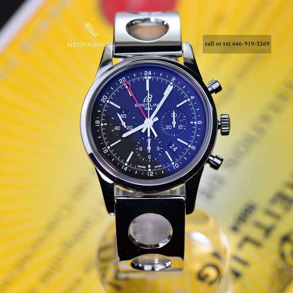 Breitling Transocean Chronograph GMT 43mm LIMITED 2000pcs Black Dial AB0451