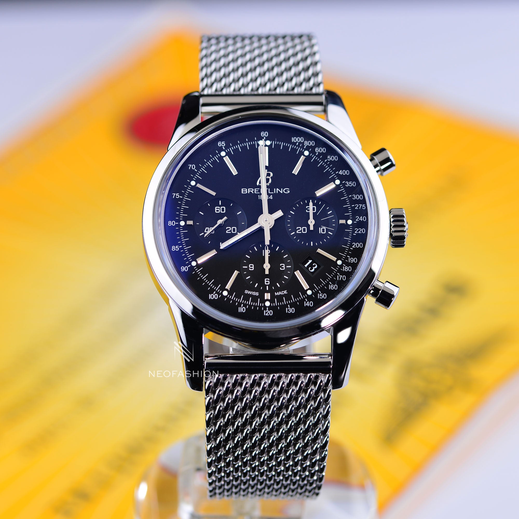Breitling AB0152 Transocean Chronograph with Silver Dial and