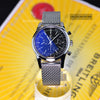 Breitling Transocean Chronograph Black Dial Mesh Bracelet Mens Watch AB0152