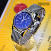 Breitling Transocean Chronograph Black Dial Mesh Bracelet Mens Watch AB0152