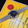 Breitling Transocean Chronograph Black Dial Mesh Bracelet Mens Watch AB0152