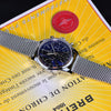 Breitling Transocean Chronograph Black Dial Mesh Bracelet Mens Watch AB0152
