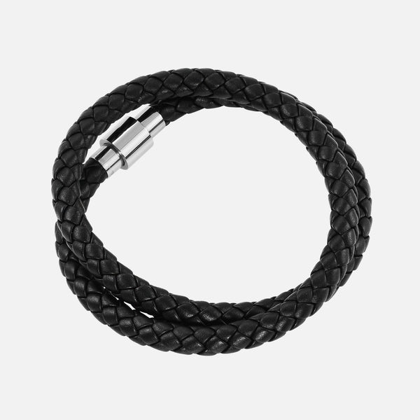 Sekora Braided Nappa Leather Twin Loop Bracelet - NeoFashionStore