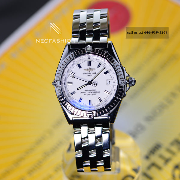 Breitling Wings Automatic Stainless Steel White Dial A10350