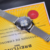 Breitling Transocean Unitime 46mm Men's Watch Stainless Steel Black Dial AB0510